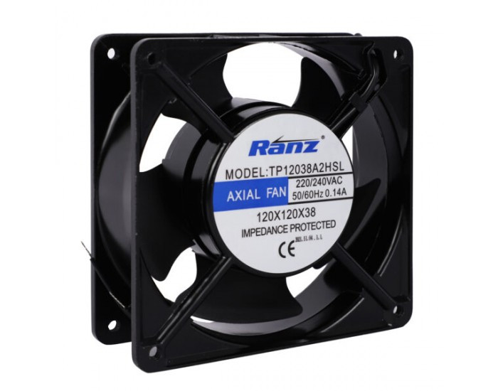 RANZ RACK FAN 4" WITH LEAD AND HARDWARE