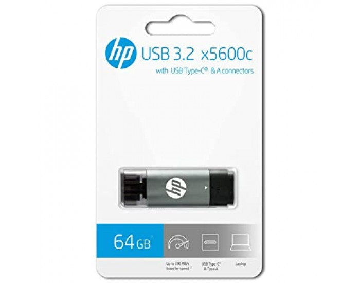 HP PENDRIVE 64GB OTG TYPE C (X5600C) 3.2 USB