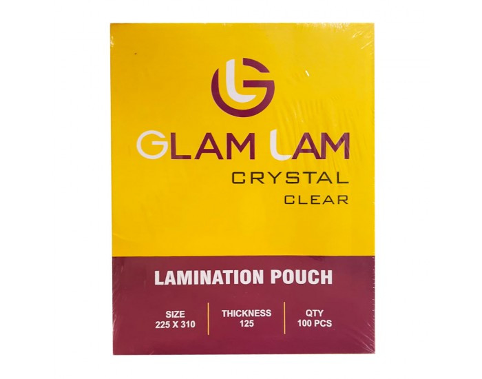 GLAMLAM LAMINATION POUCH FILM 125 MICRON (225MMX310MM) PACK OF 100