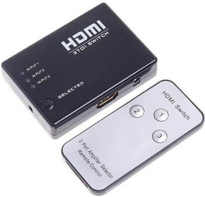 HDMI SWITCH 3*1 WITH REMOTE (METAL)