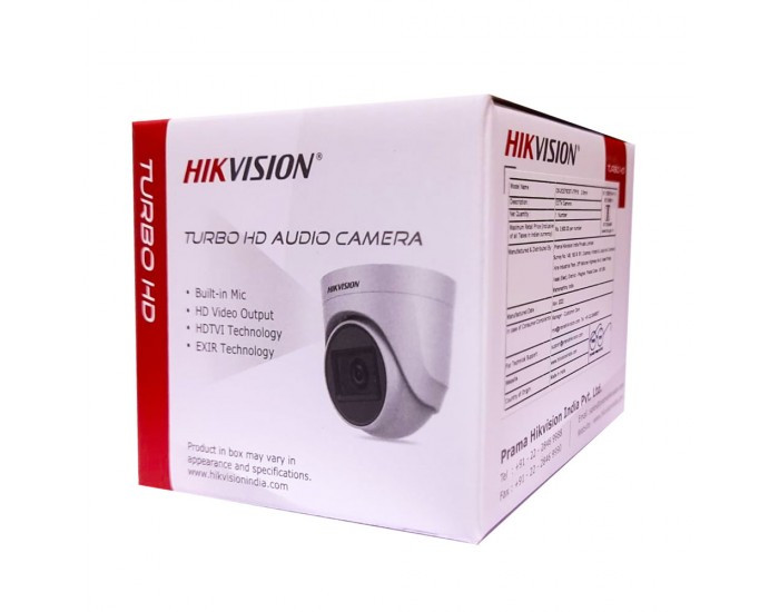 HIKVISION DOME 2MP WDR (76D0T ITPFS) 2.8 MM BUILT IN MIC