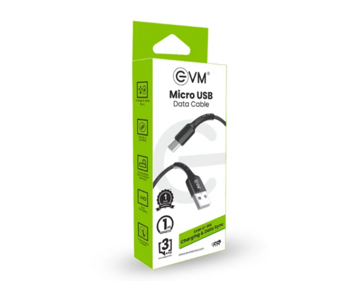 EVM USB TO MICRO USB CHARGER CABLE 1M C014 3AMP