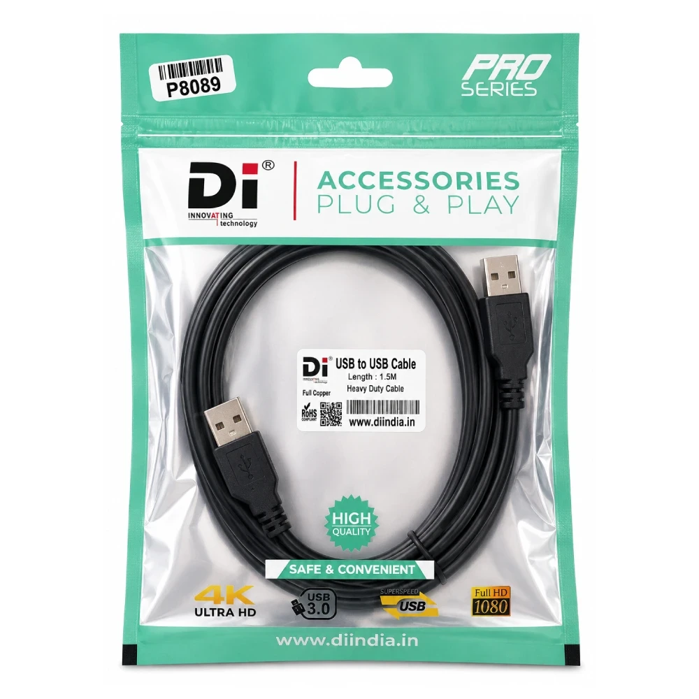 DI USB To USB Data Transfer Cable 1.2m