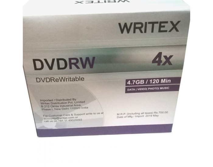 WRITEX DVD-RW PACK OF 1