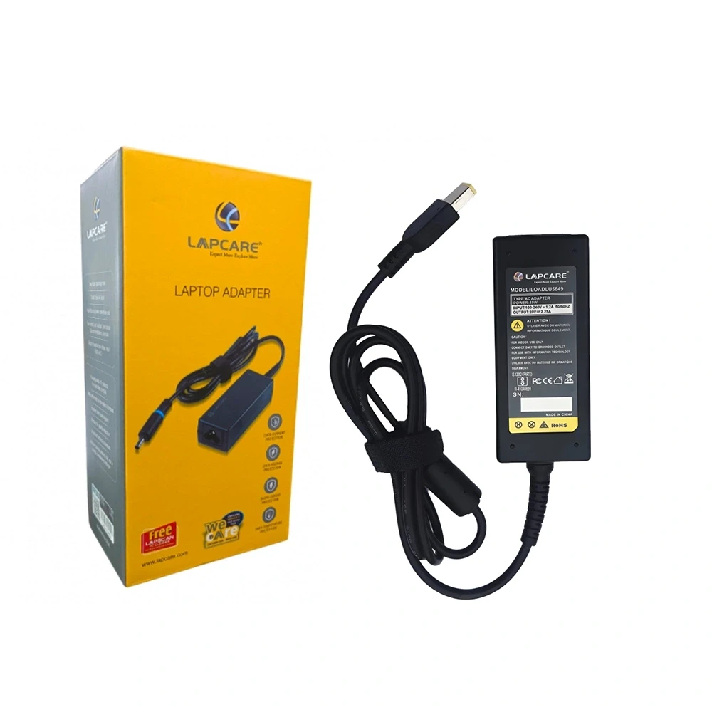 Lapcare Laptop Adapter Compatible For Lenovo 45w | 20v/2.25a | USB Pin