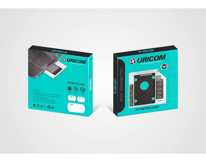 URICOM LAPTOP SATA SECOND HDD CADDY (9.5MM)