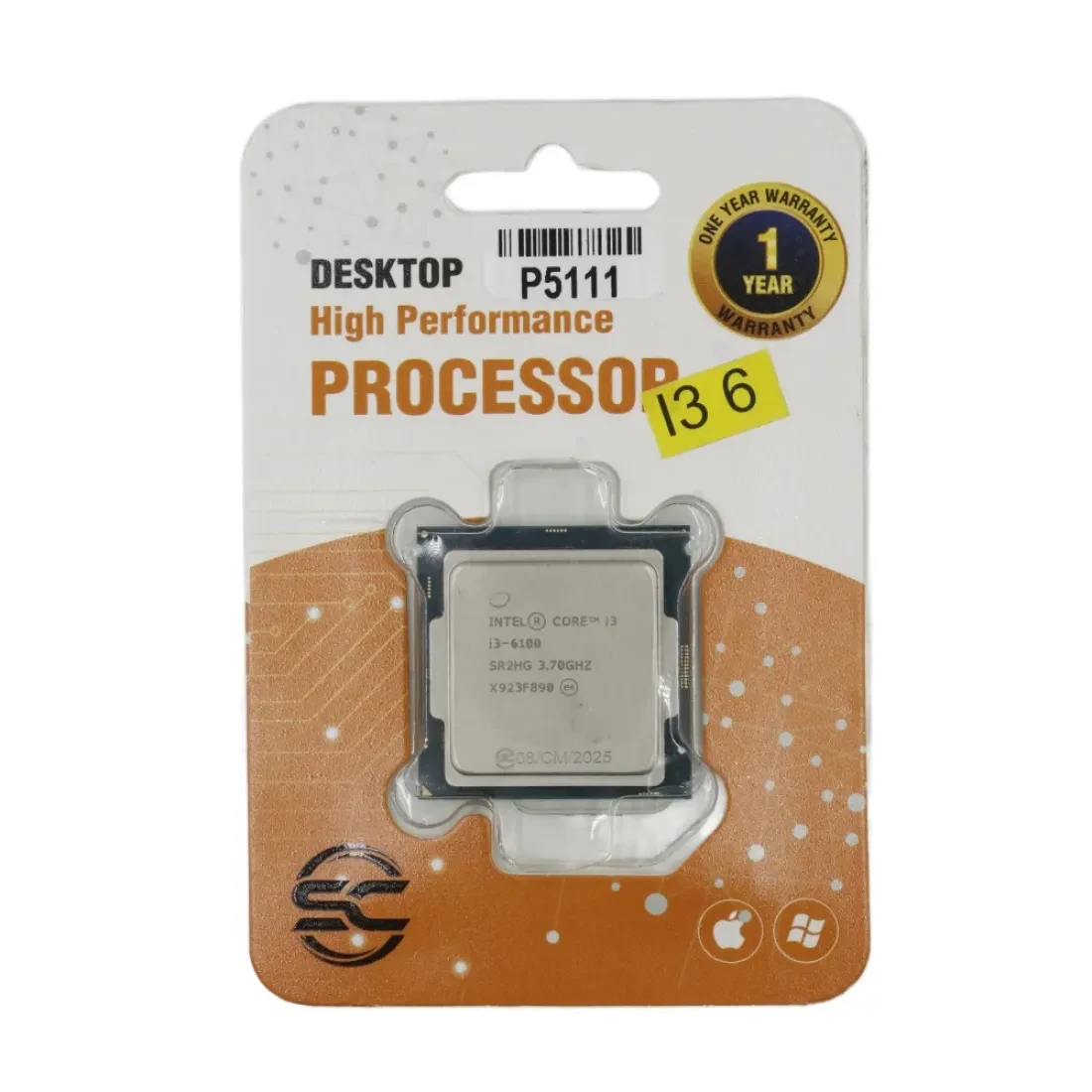 PULLOUT CPU I3 6TH GEN 3.2 GHZ (1 YEAR)