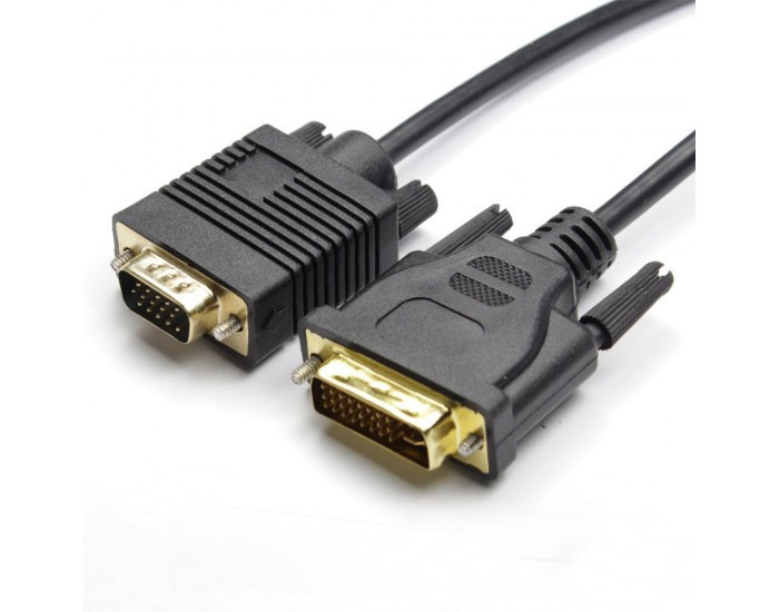 DVI MALE TO VGA MALE CABLE 3M