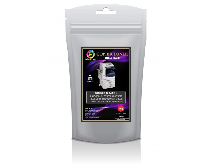 PRINT STAR COPIER TONER POWDER FOR IR CANON 1KGS UNIVERSAL (ULTRA DARK)