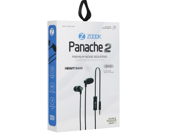 ZOOOK WIRED EARPHONE WITH MIC (PANACHE 2)