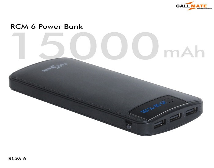 CALLMATE RCM6 15000 MAH 3 USB 2.4 A POWER BANK (ASSORTED)