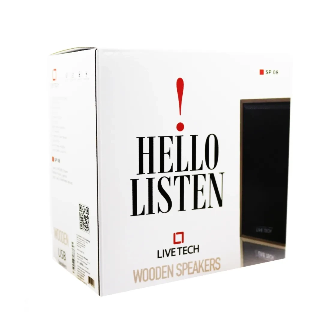 LiveTech Speaker 2.0 USB Wooden (SP08) 10w