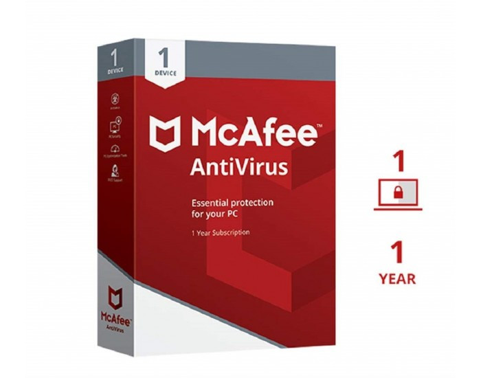 MCAFEE ANTIVIRUS 1 USER / 1 YEAR
