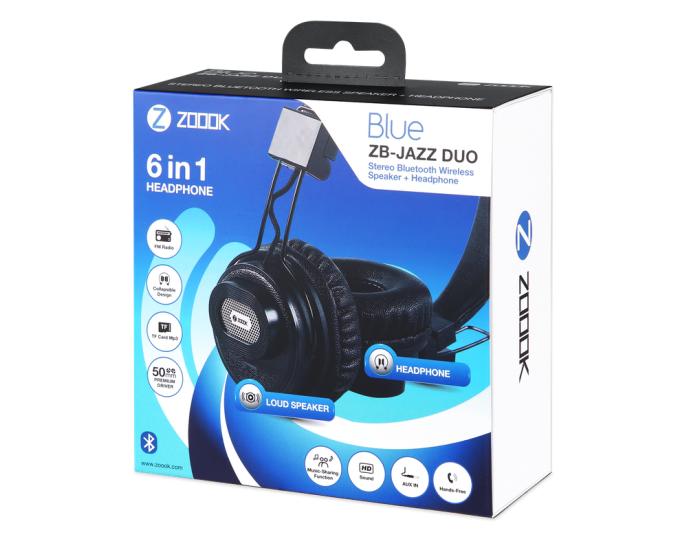 ZOOOK BLUETOOTH HEADPHONE 6 IN 1 WITH SHARING