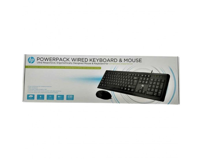 HP KEYBOARD MOUSE COMBO WIRED USB POWERPACK (3 YEARS)