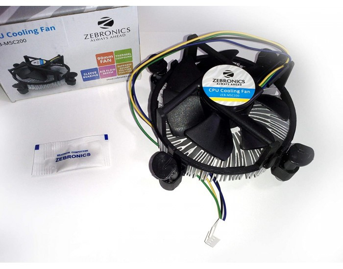 ZEBRONICS CPU FAN INTEL TYPE (SOCKET LGA 775 1150 1155 1156)