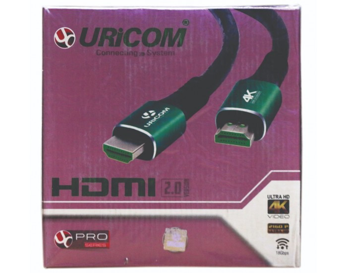 URICOM HDMI CABLE 3M 4K 60HZ 1080P WITH ETHERNET 18GB/S SPEED