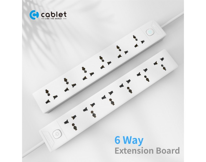 CABLET SPIKE 6 SOCKET 1 SWITCH 1.8M