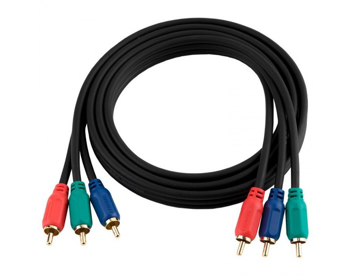 BLACK CORD 3 RCA TO 3 RCA CABLE 3M
