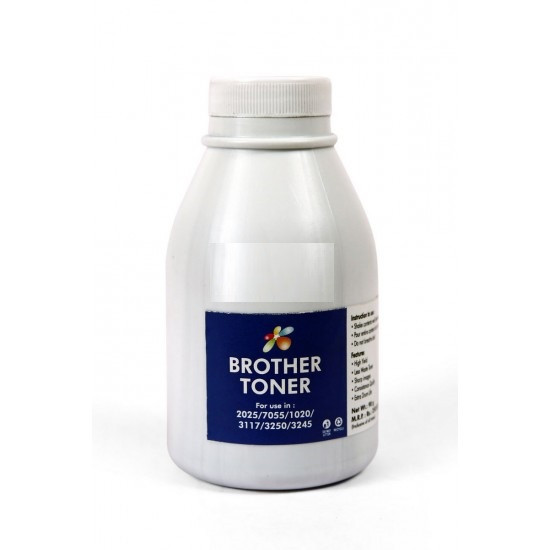 BROTHER TONER POWDER FOR USE IN 2025 / 7055 / 1020 / 3117 / 3250 / 3245 PRINTER TONER CARTRIDGE 80GRM BOTTLE