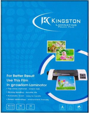 KINGSTONE CLEAR FILM 125 MICRON LAMINATING POUCH FILM (A4 SIZE) -PACK OF 100 PIECES