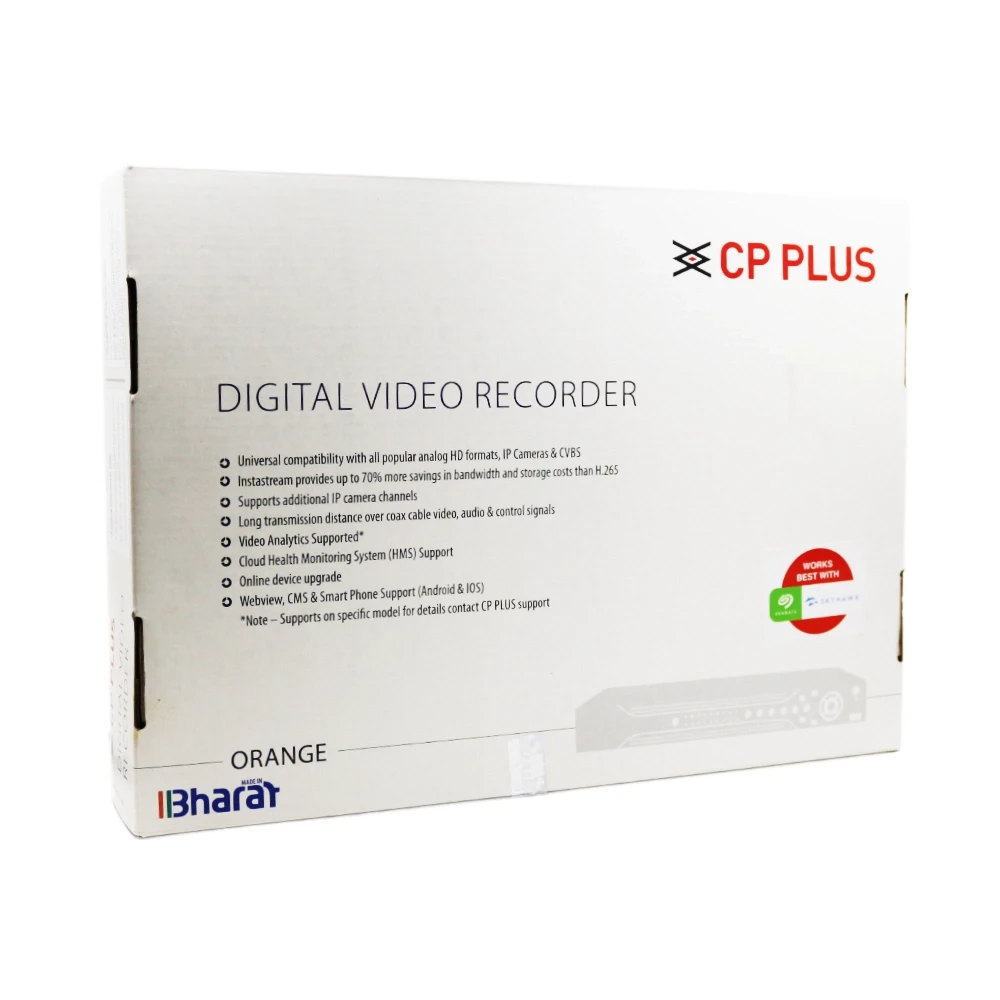 CP-Plus 8ch 2MP 1 SATA H.265 DVR (CP-UVR-0801E1-IC2)