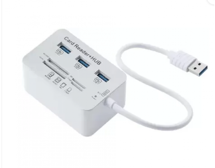 RANZ USB HUB 3 PORT 2.0 WITH CARD READER