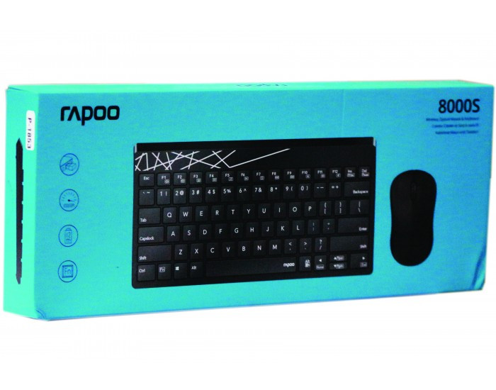 RAPOO KEYBOARD MOUSE COMBO WIRELESS 8000S (MULTYMODE)