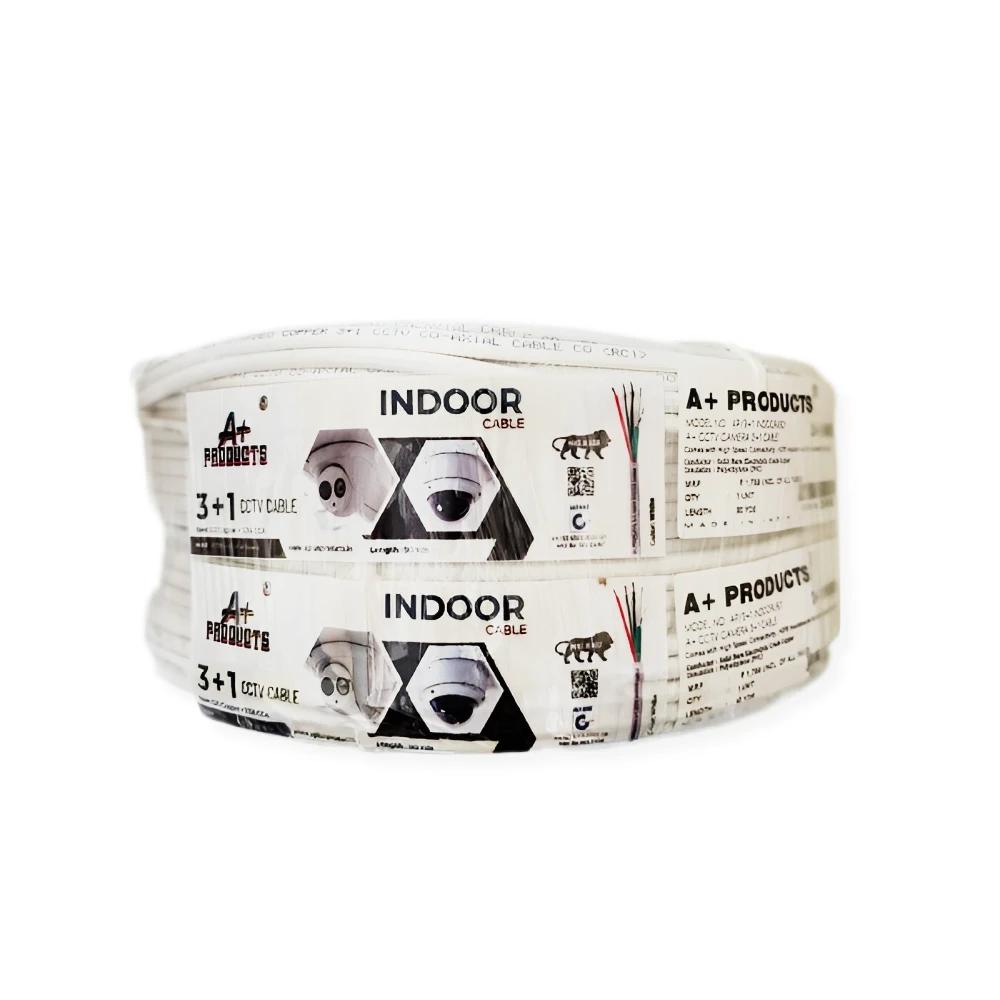 A+Products 3+1 CCTV Cable Copper Indoor 90Y White (020+7/36 CCA)