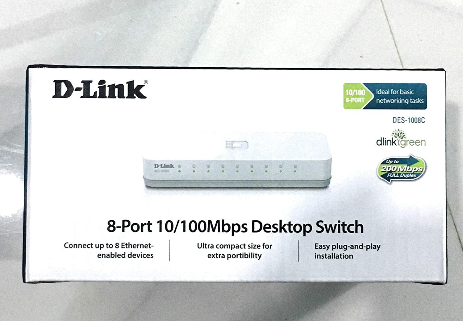 DLINK 8 PORT SWITCH DES 1008