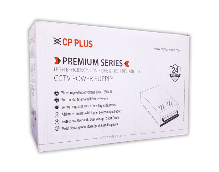 CPPLUS CCTV POWER SUPPLY 16CH PLASTIC (TRIPLE OUTPUT) 12V/20A