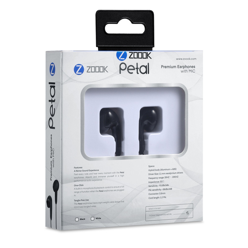 ZOOOK PETAL- PREMIUM EARPHONES WITH MIC