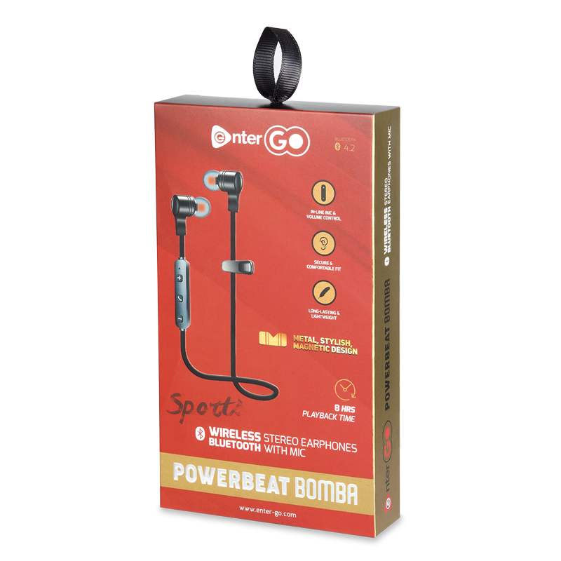 ENTER GO POWERBEAT BOMBA WB EARPHONE WITH MIC