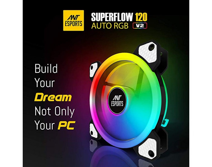 ANT ESPORTS CABINET FAN SUPERFLOW 120 AUTO RGB V2