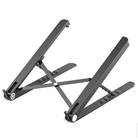 LAPTOP STAND HEIGHT ADJUSTABLE PLASTIC ERGONOMIC TABLET STAND FOLDABLE PORTABLE DESKTOP HOLDER COMPATIBLE WITH ALL LAPTOPS