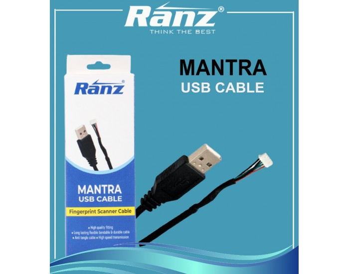 RANZ AADHAR USB CABLE FOR MANTRA DEVICE
