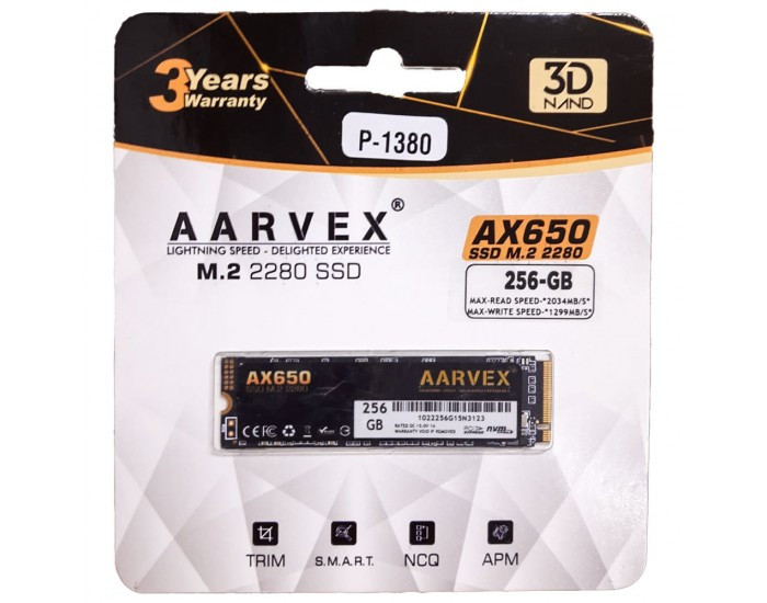 AARVEX INTERNAL SSD 256GB NVME (AX650)