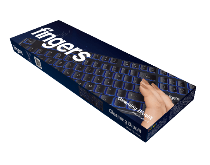 FINGERS KEYBOARD USB GLEAMING BLUELIT