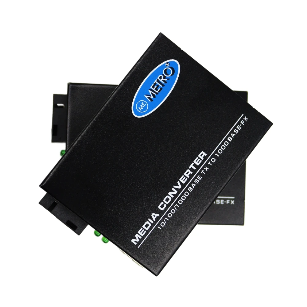 Metro Fiber Media Converter Pair 10/100/1000 Giga