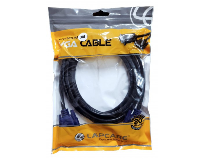 LAPCARE VGA CABLE 3M (1 YEAR)
